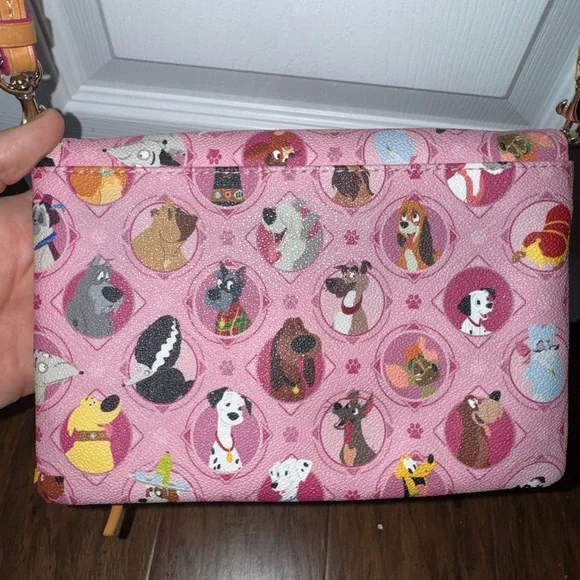 Dooney & Bourke Pink Disney Characters Foldover Crossbody Bag - Picture 8 of 14